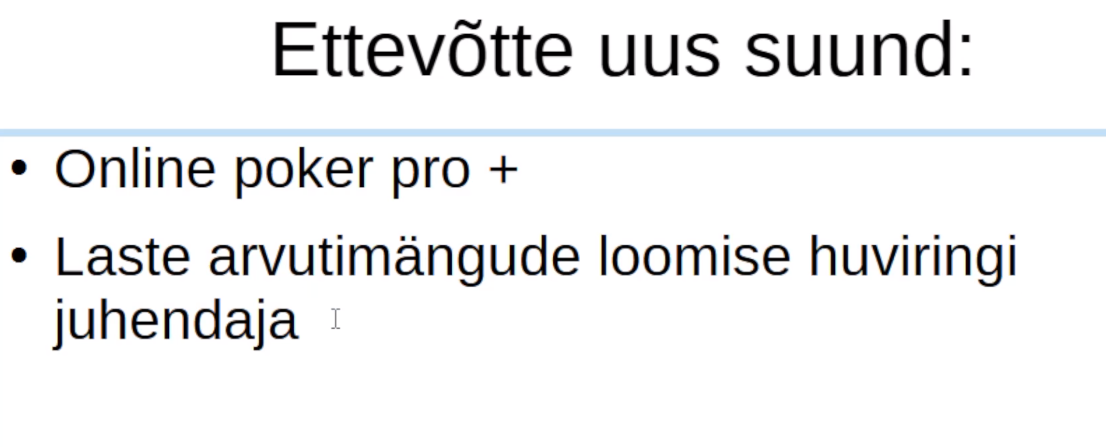 Ettevõtte uus suund